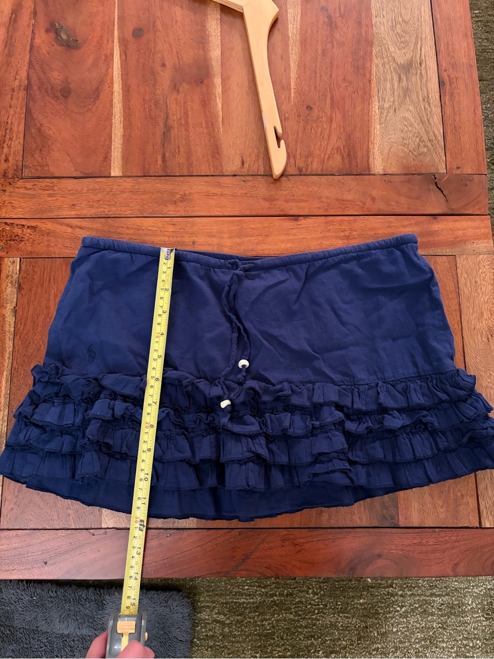 Ralph Lauren Navy Ruffle Mini Skirt